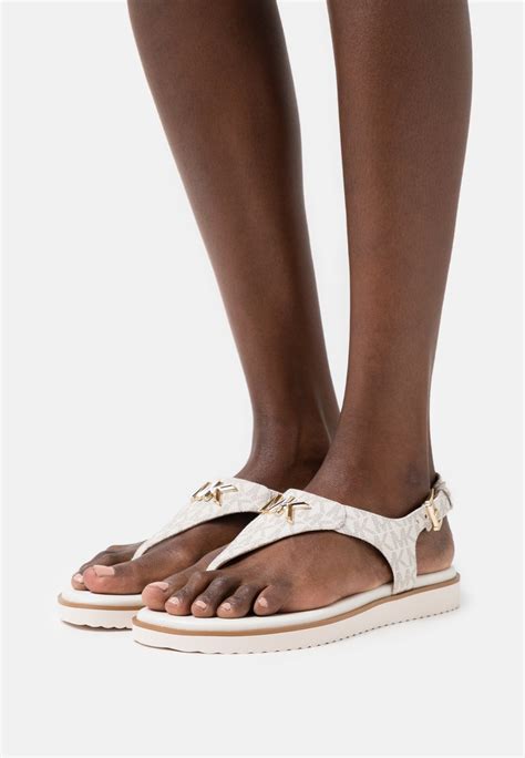 michael kors plate jelly sandal vanilla|Michael Kors jilly flat sandal.